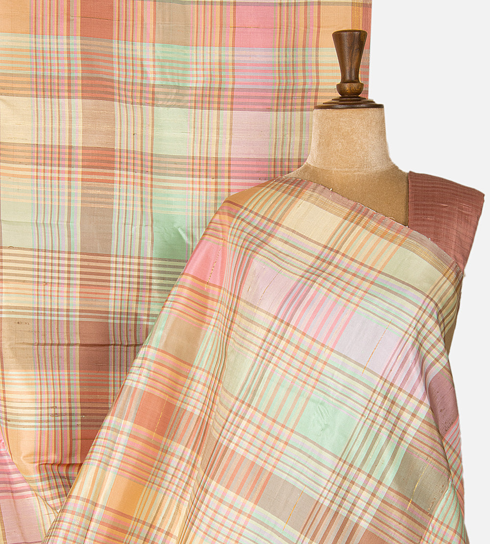 Multicolour Kanchipuram Silk Saree