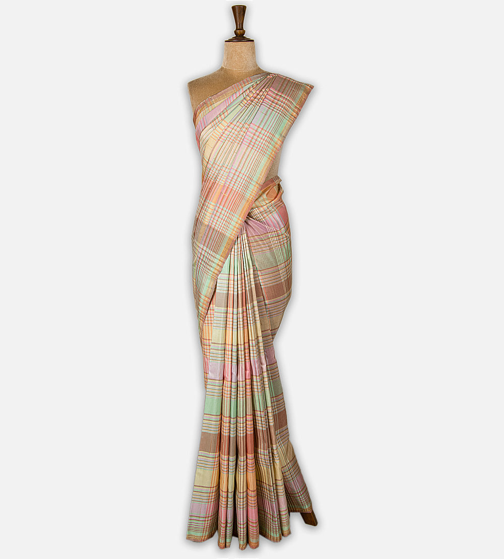 Multicolour Kanchipuram Silk Saree