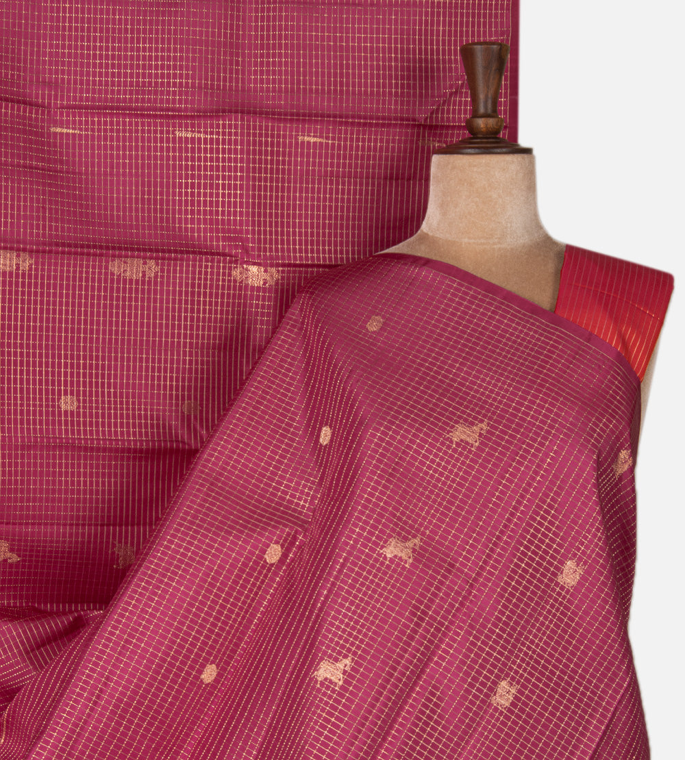 Pink Kanchipuram Silk Saree