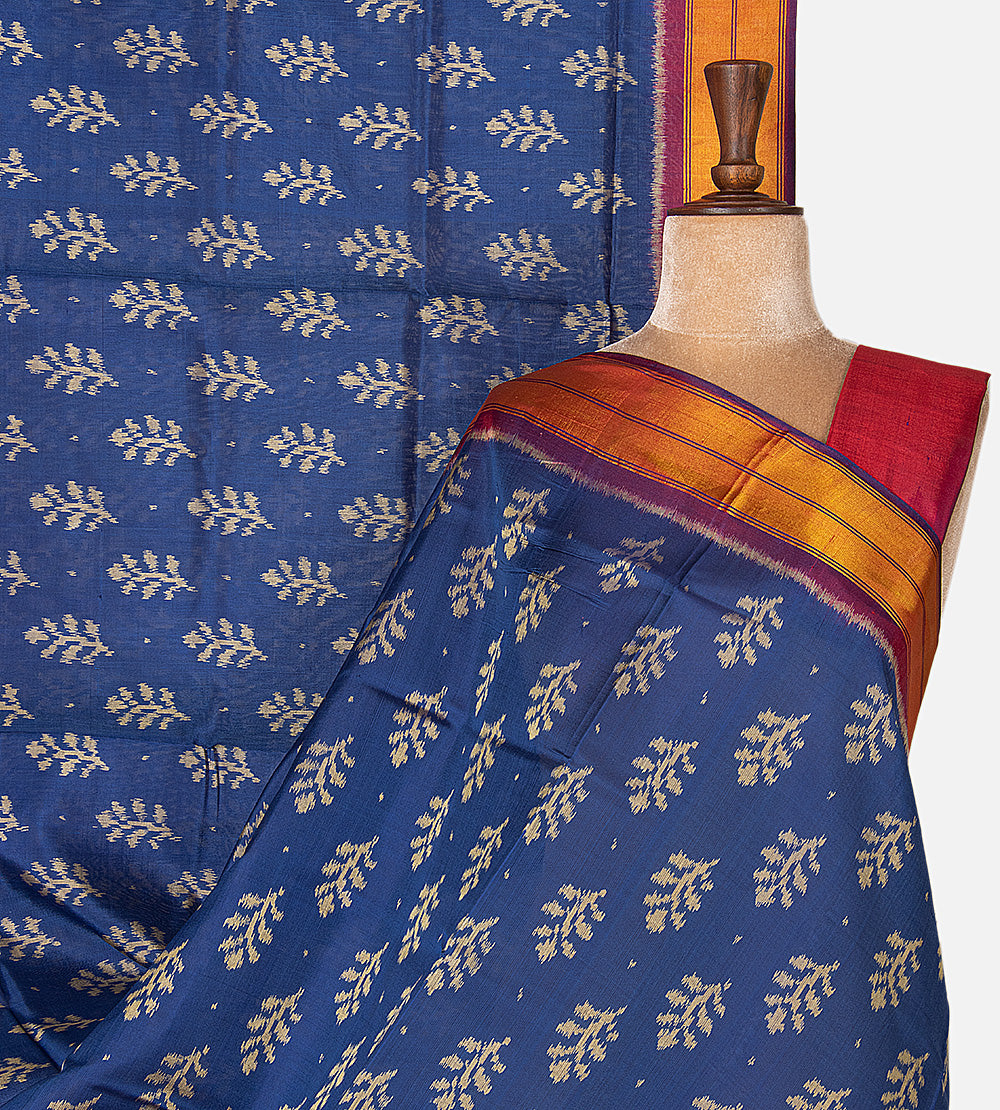 Blue Patola Silk Saree