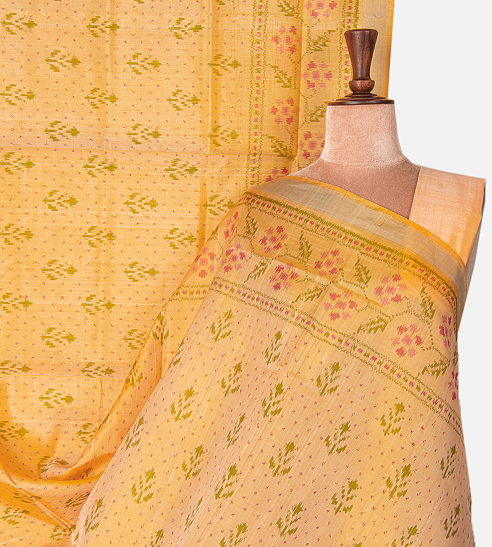 Peach Patola Silk Saree