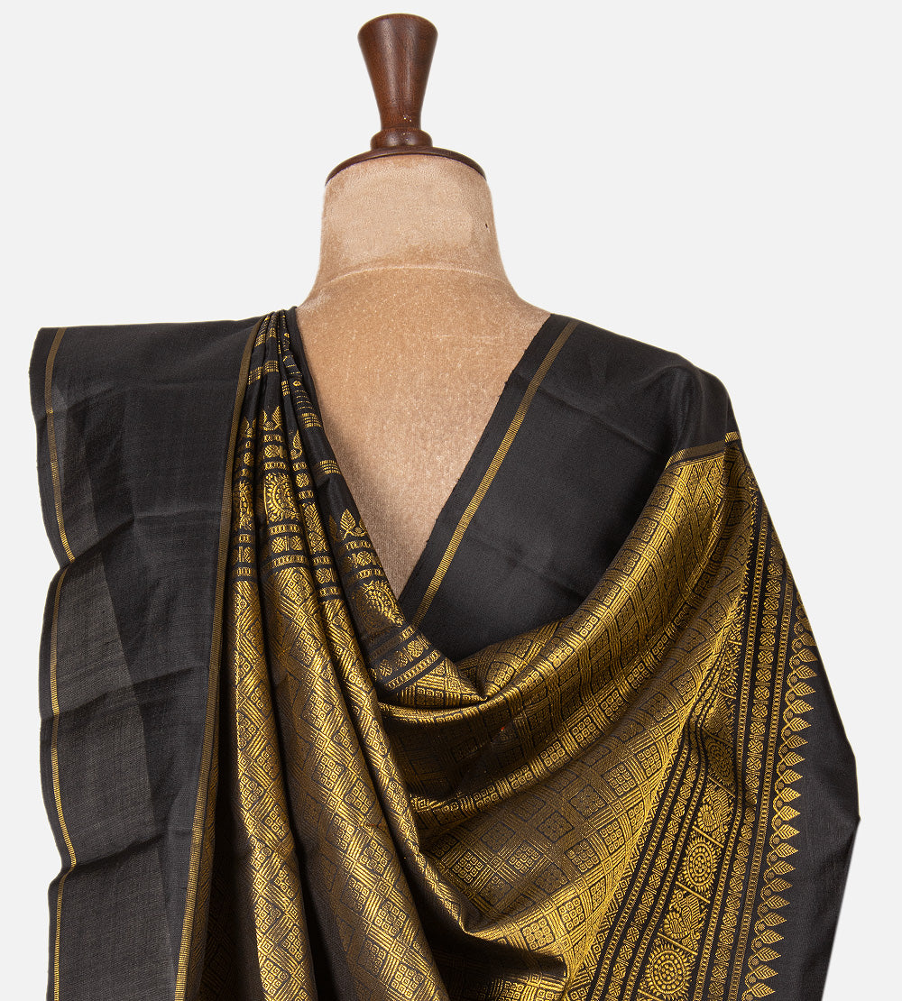 Black Kanchipuram Silk Saree