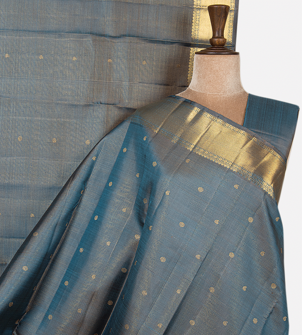 Blue Kanchipuram Silk Saree