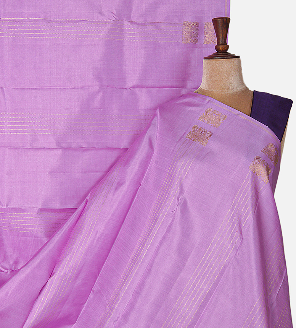 Orchid Purple Kanchipuram Silk Saree