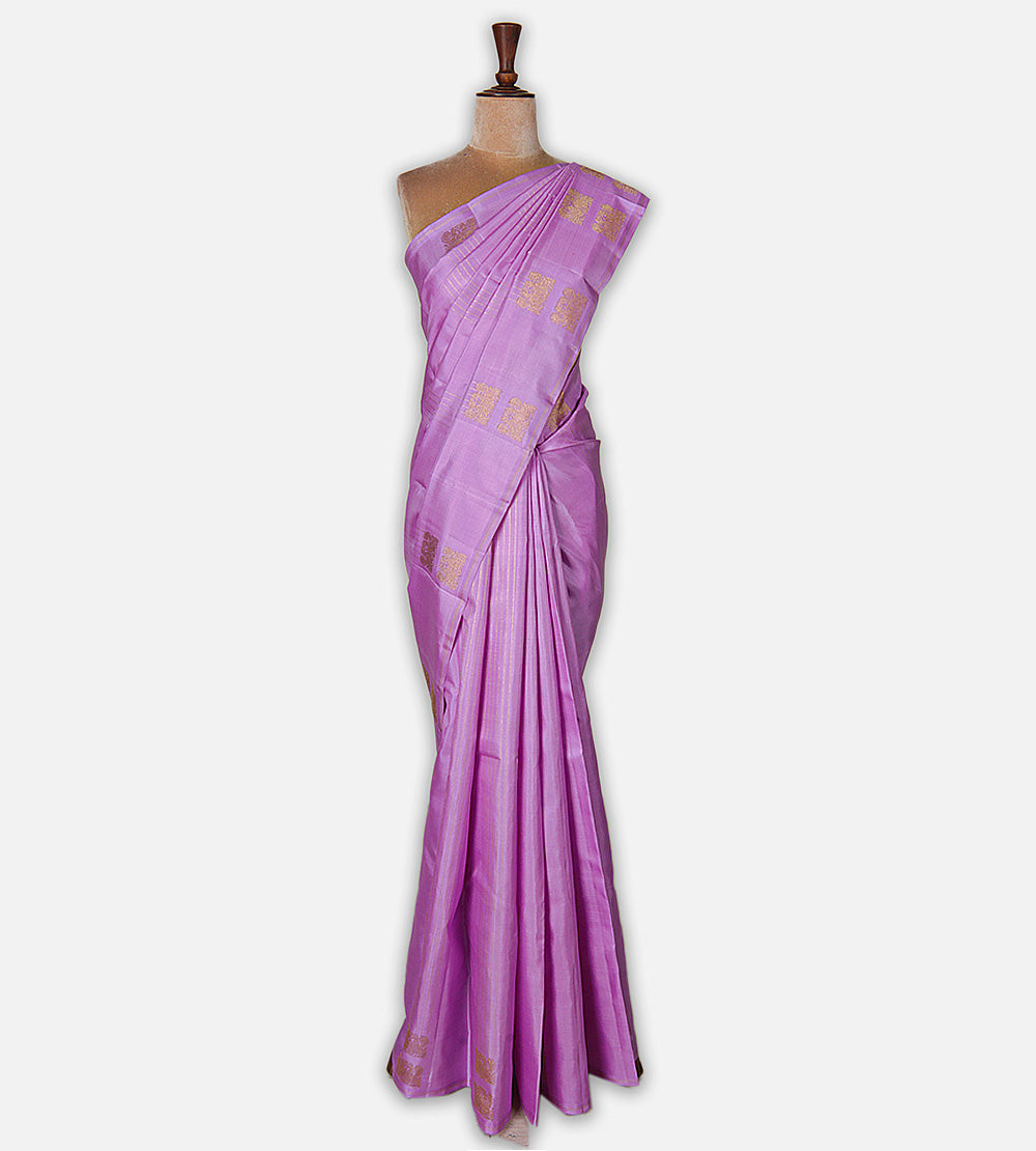 Orchid Purple Kanchipuram Silk Saree
