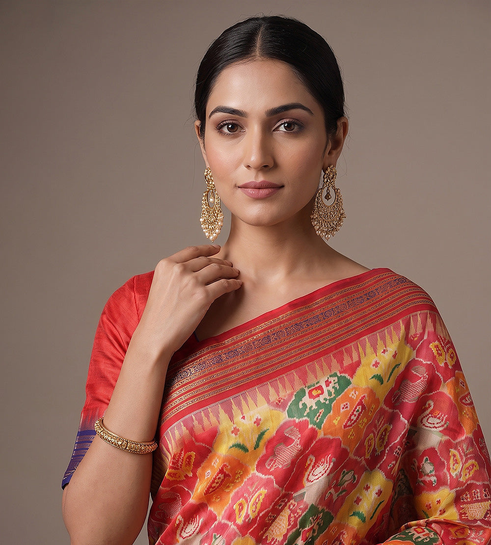 Multicolour Vidharba Tussar Saree