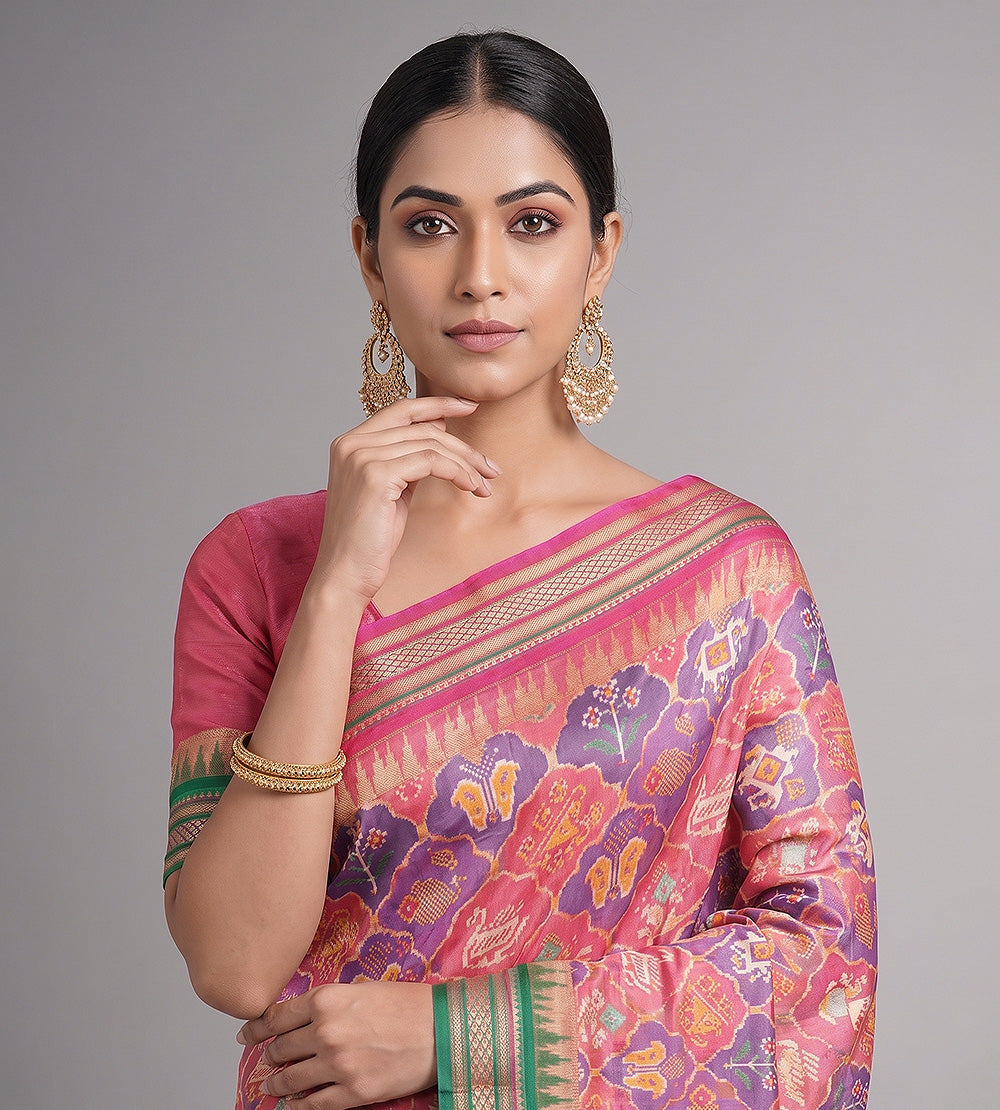 Multicolour Vidharba Tussar Saree
