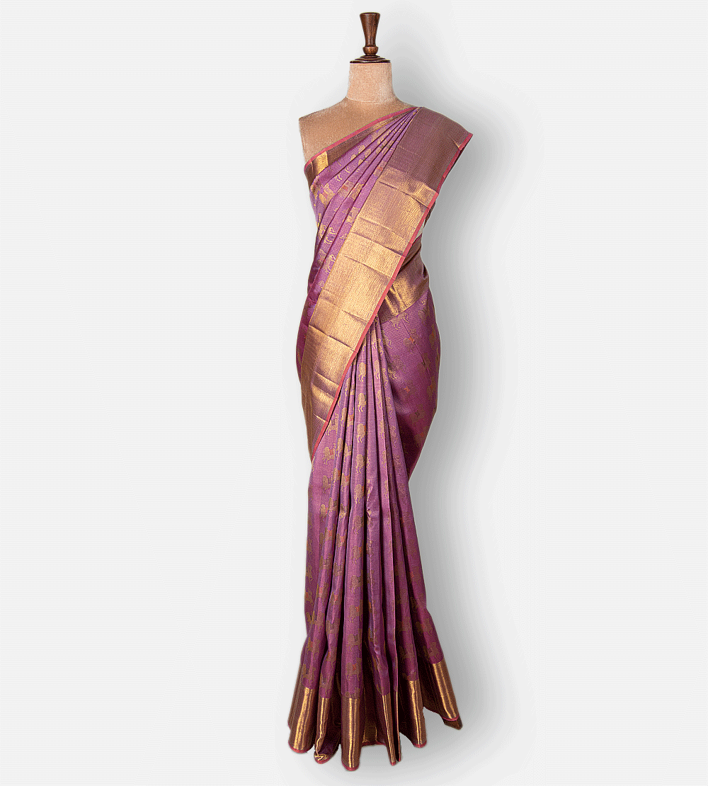 Pink Kanchipuram Silk Saree