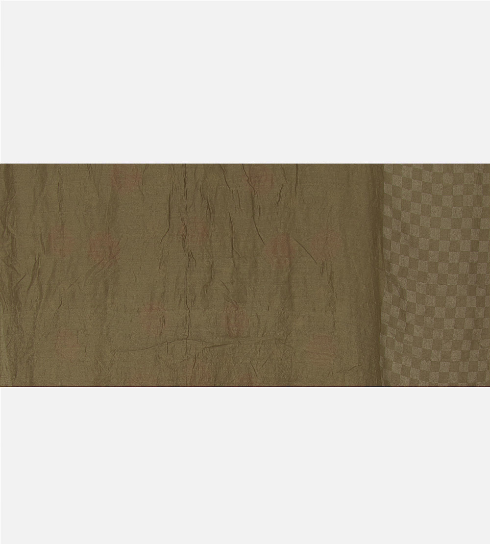 Olive Green Shibori Tussar Bandhani Saree