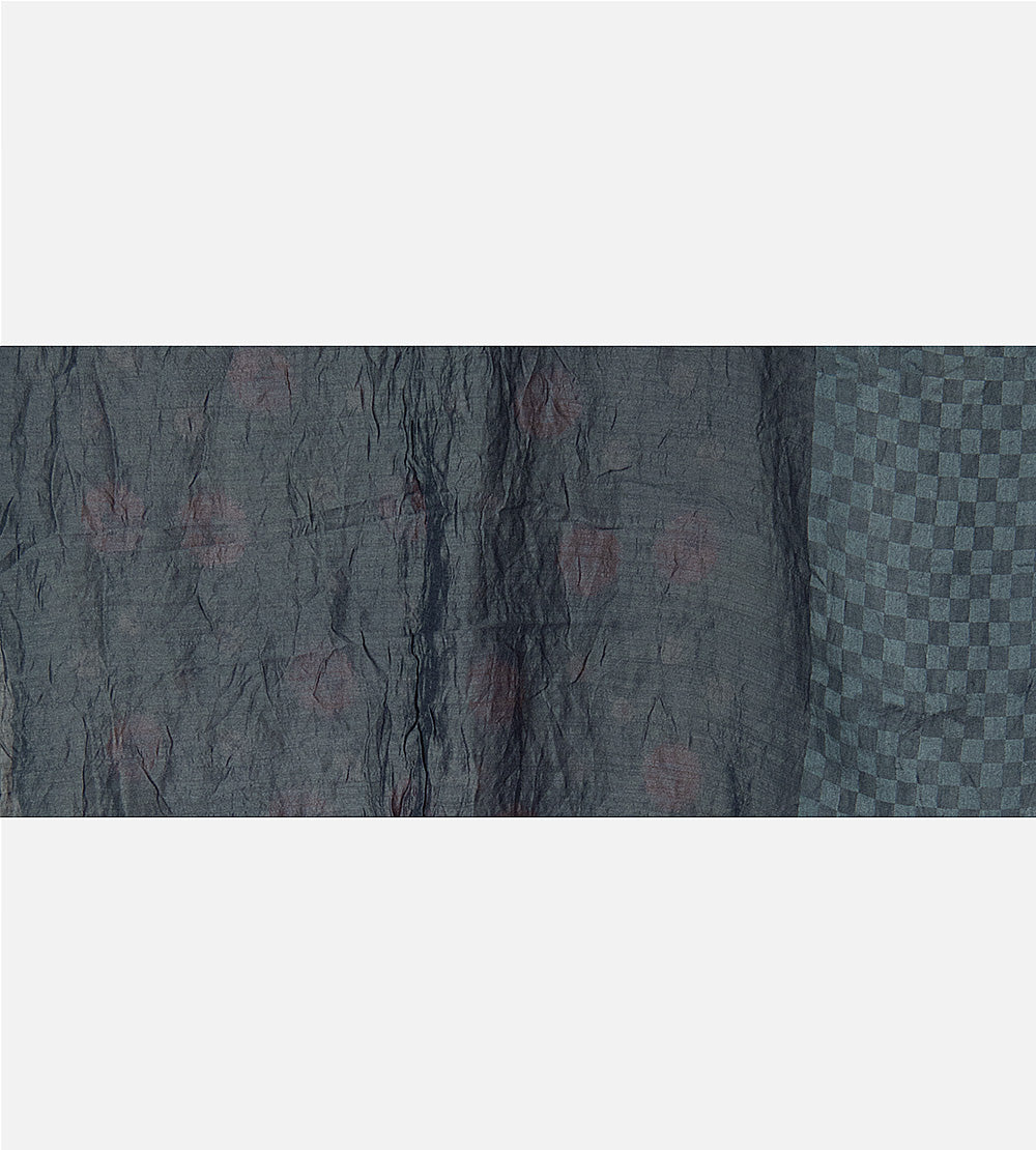 Grey Shibori Tussar Bandhani Saree