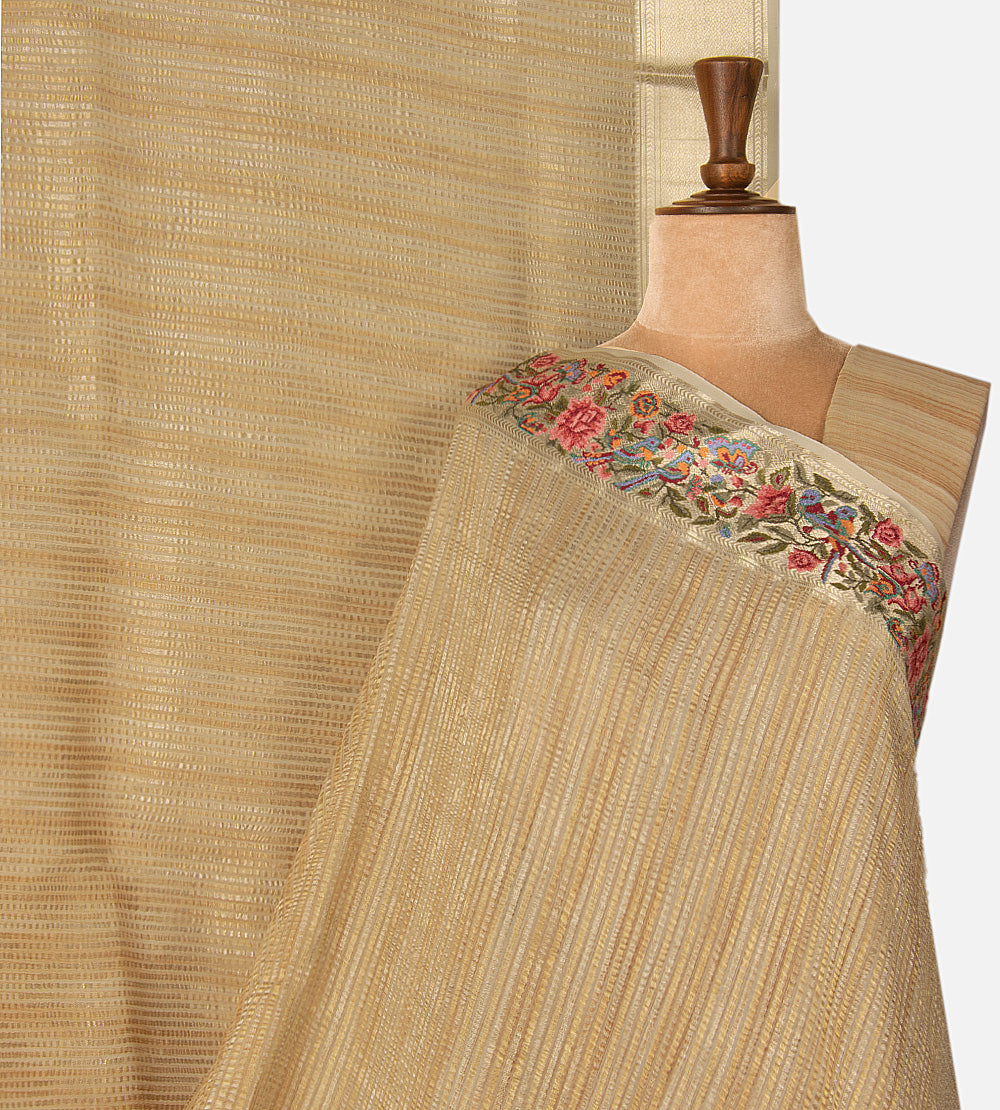 Beige Banarasi Georgette Saree