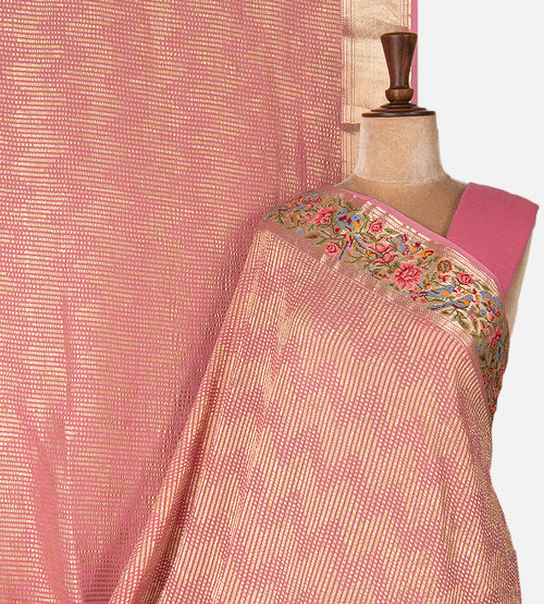 Pink Banarasi Georgette Saree