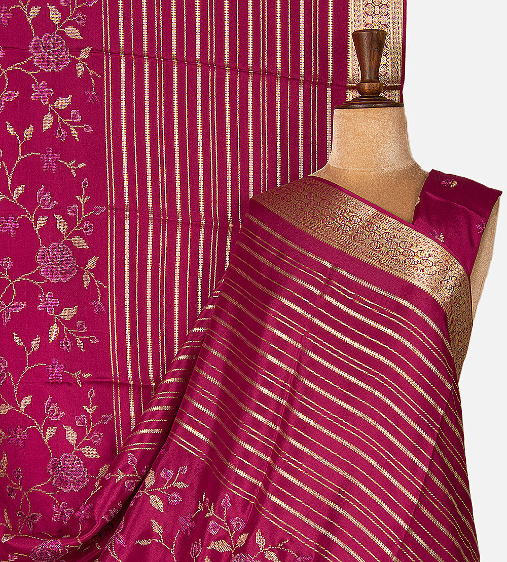 Pink Mysore Silk Saree