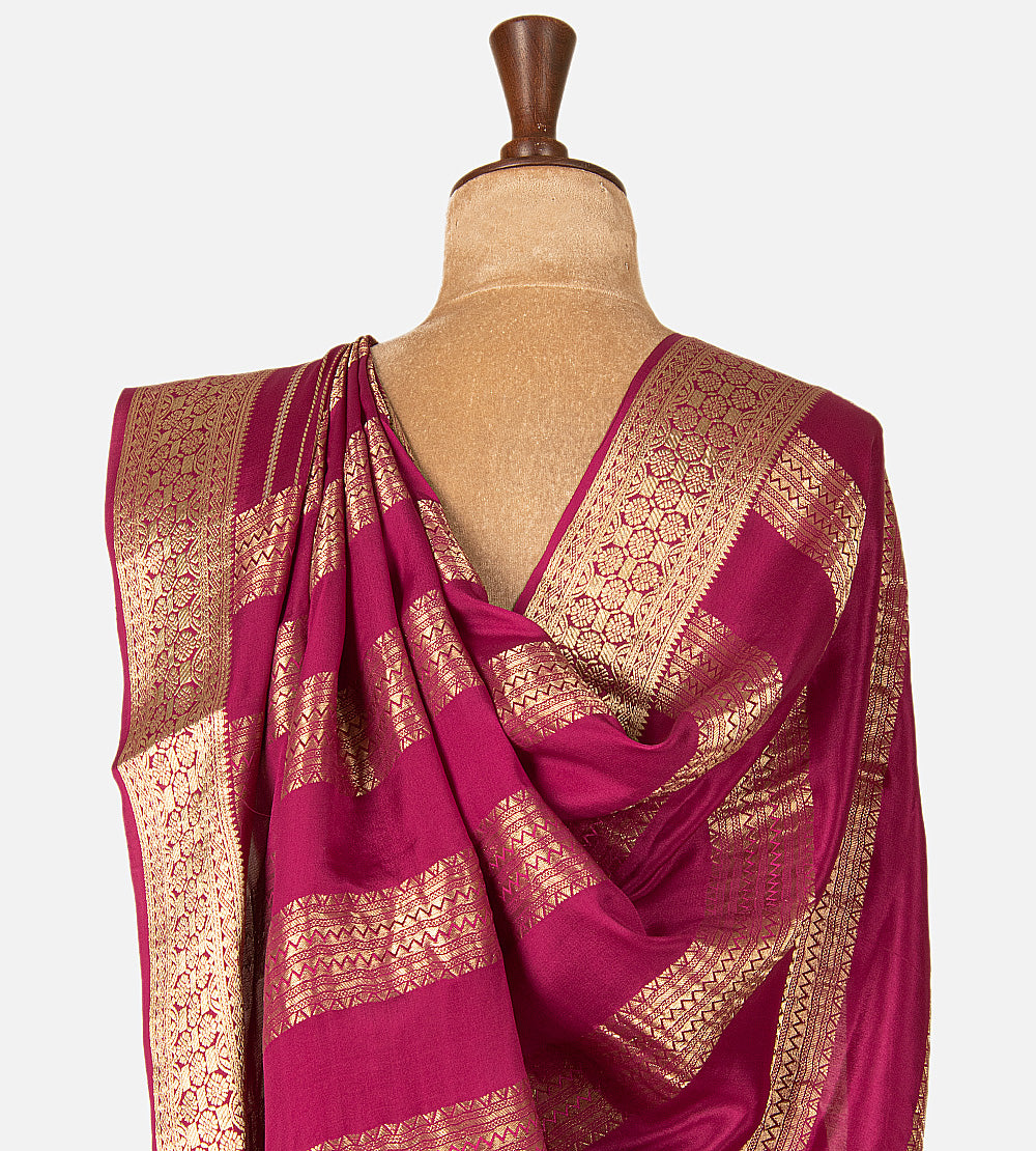 Pink Mysore Silk Saree