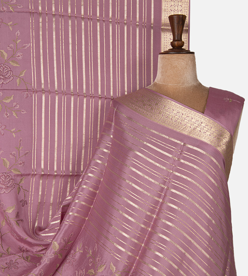 Mauve Mysore Silk Saree