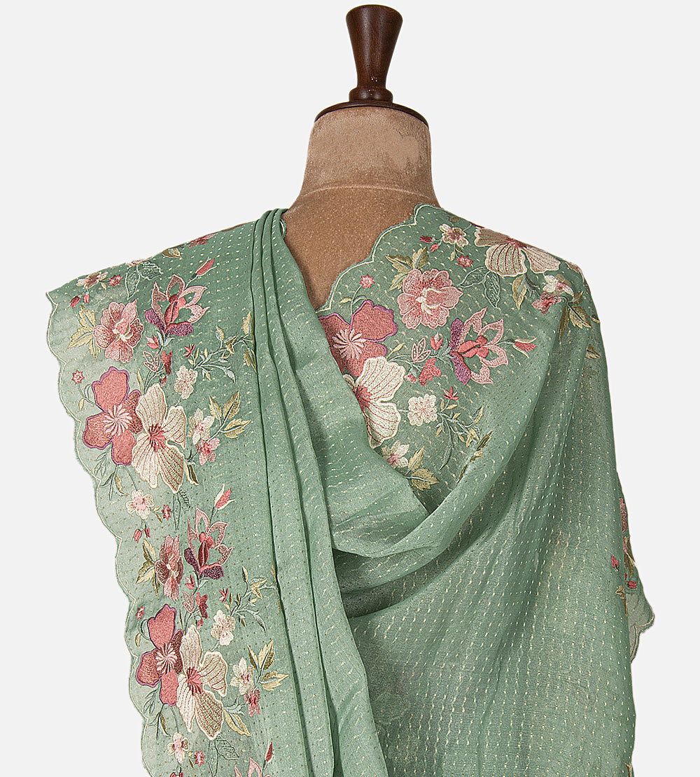 Blue Georgette Saree