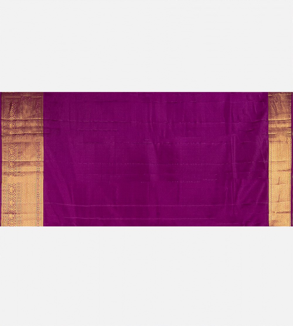 Purple Kanchipuram Silk Saree
