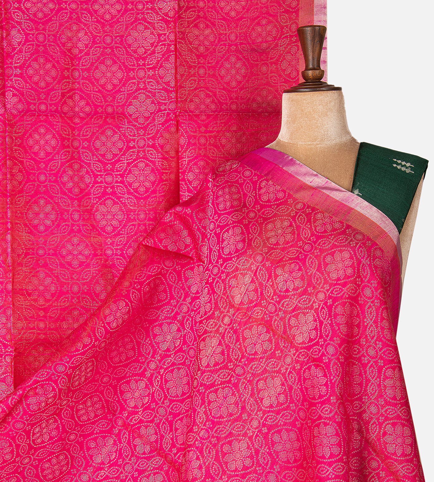 Pink Raw Silk Saree