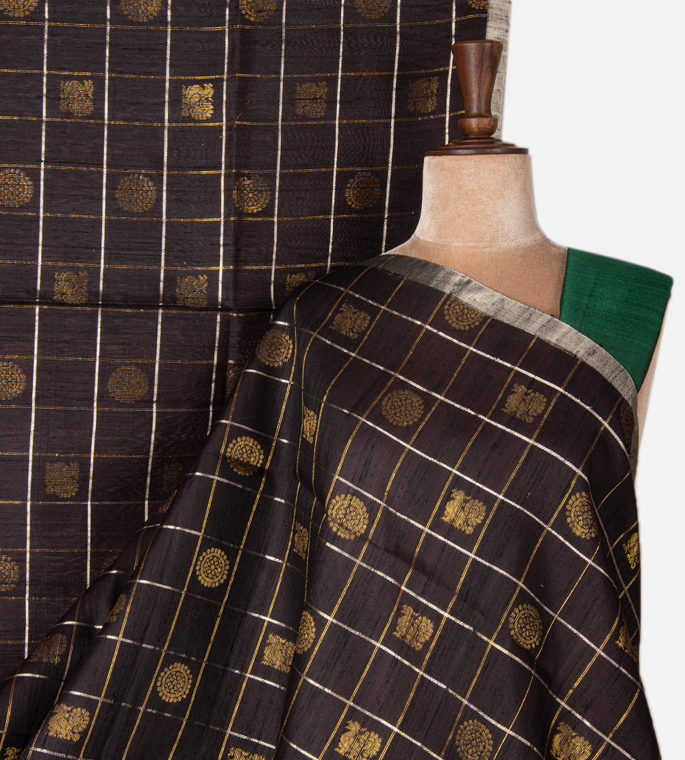 Deep Purple Raw Silk Saree