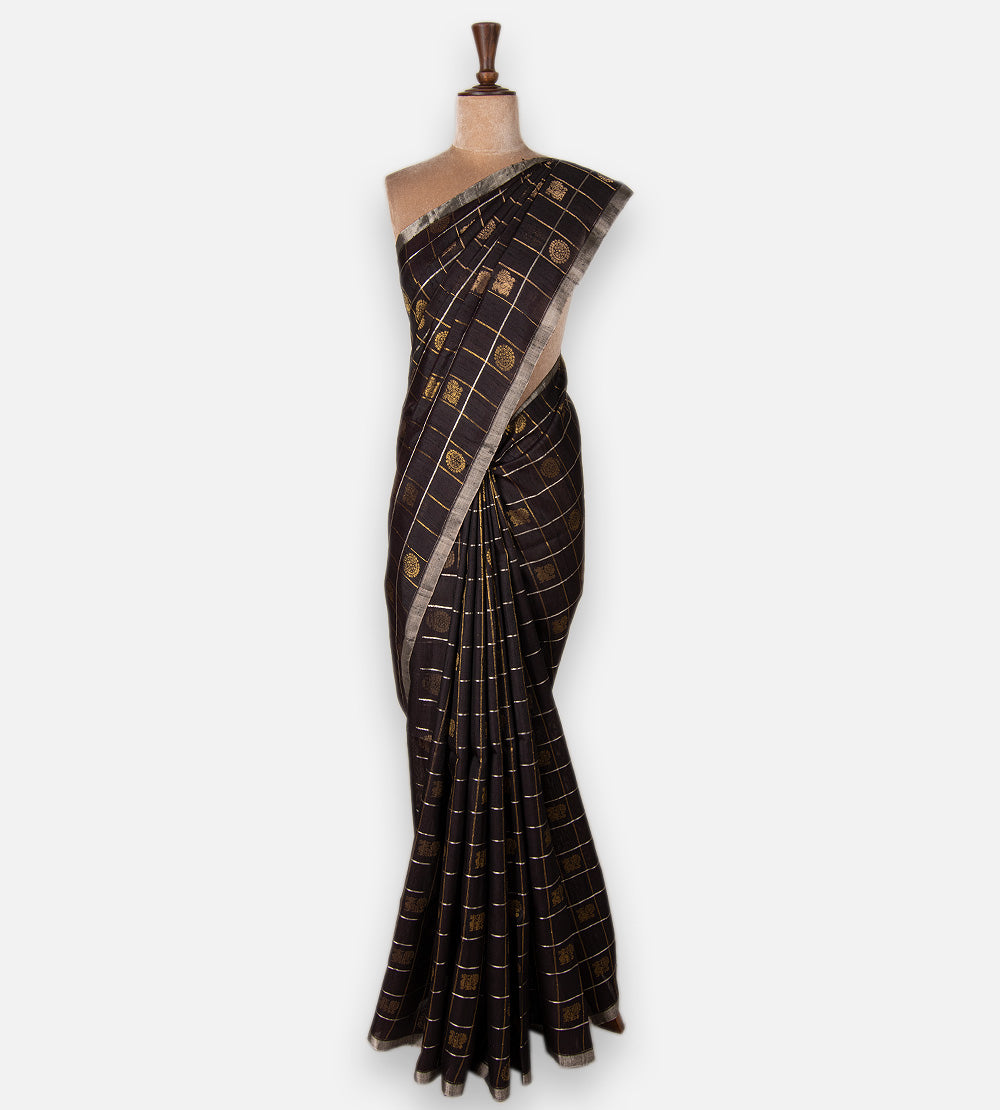 Deep Purple Raw Silk Saree
