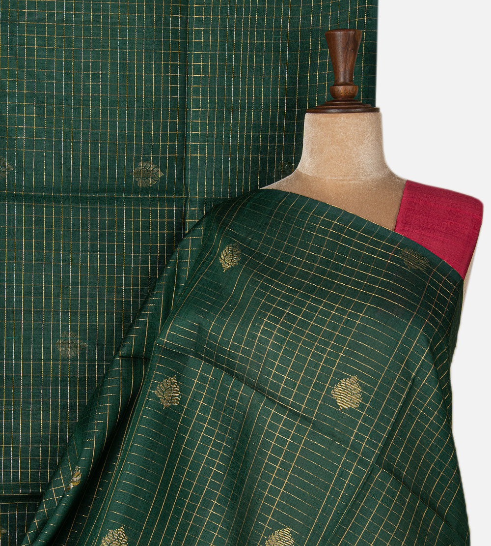Green Raw Silk Saree