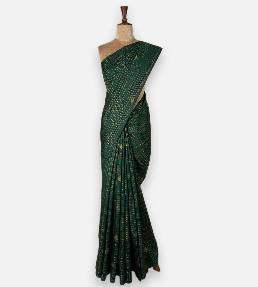 Green Raw Silk Saree