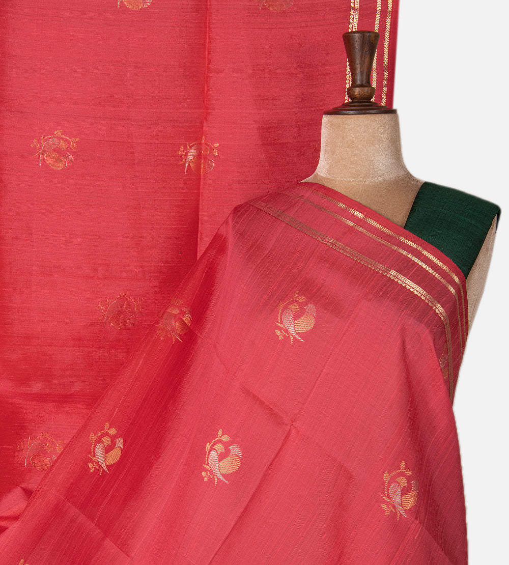 Pink Raw Silk Saree