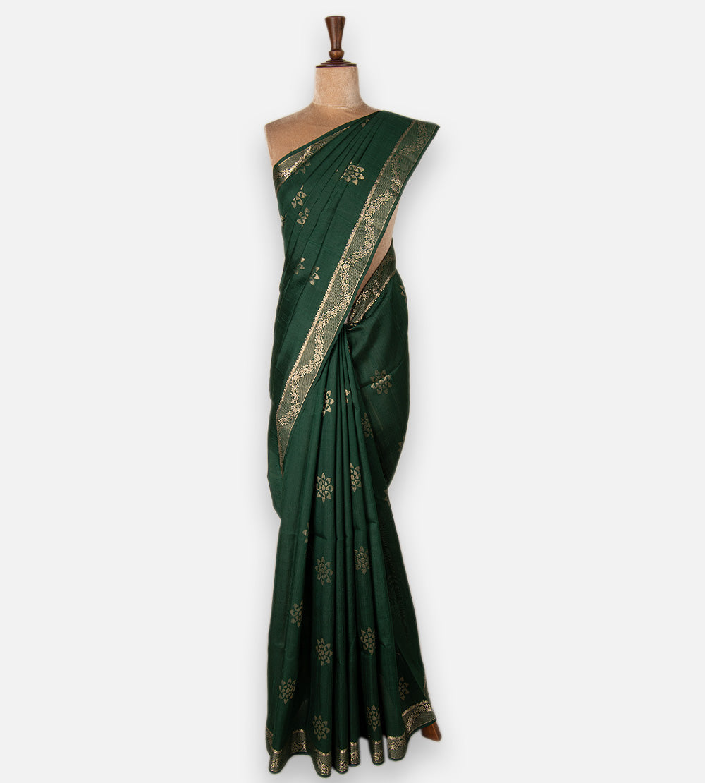 Green Raw Silk Saree