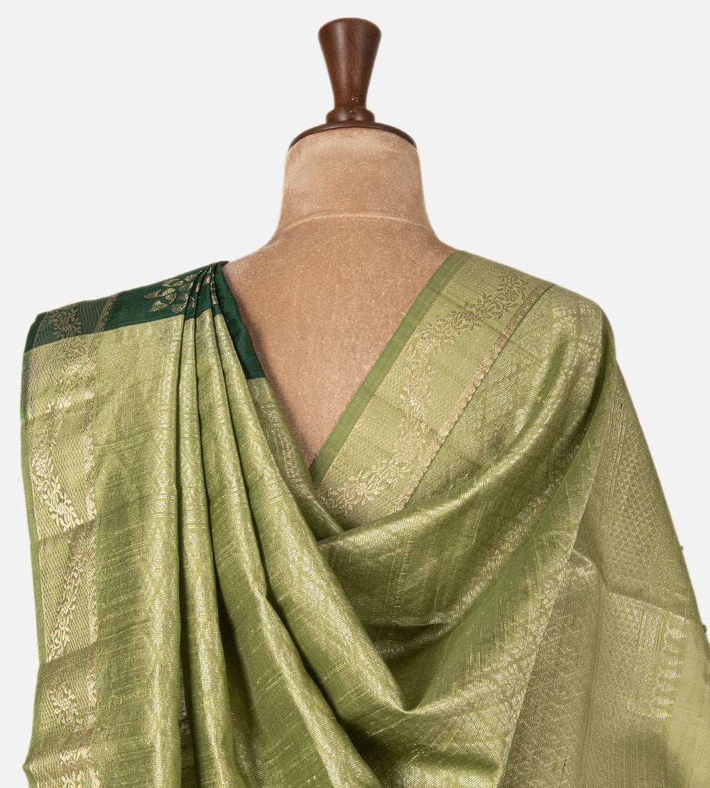 Green Raw Silk Saree