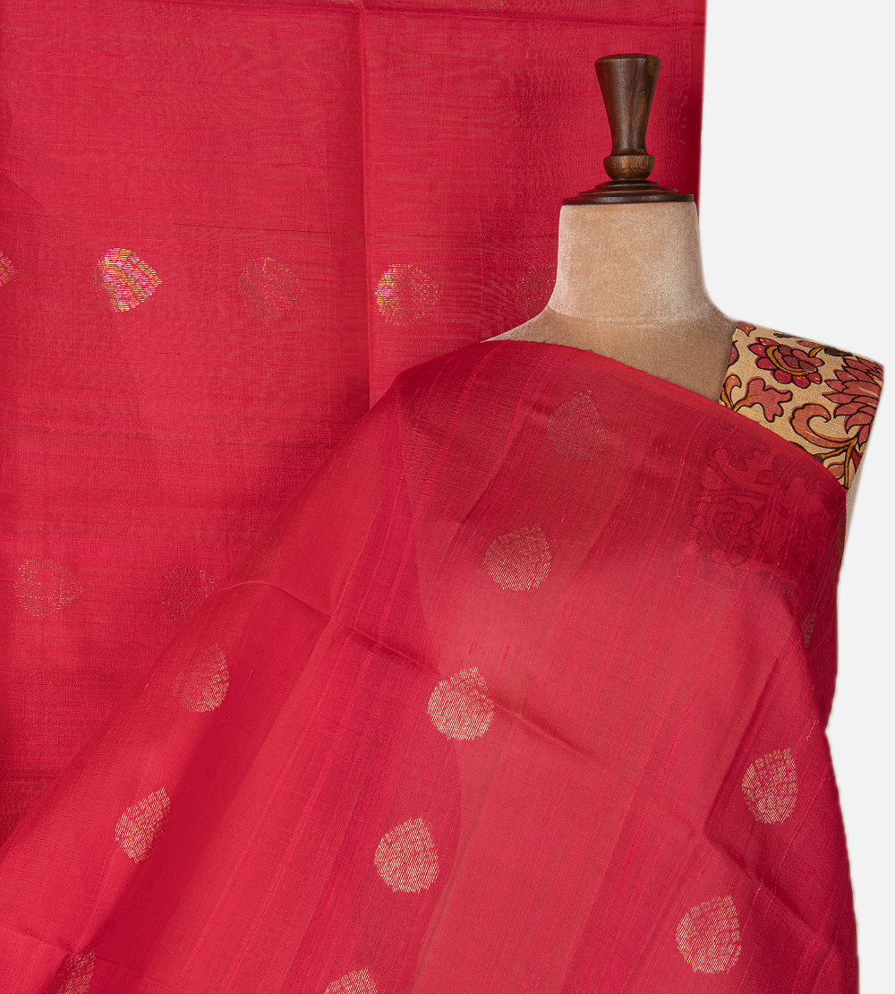 Pink Raw Silk Saree