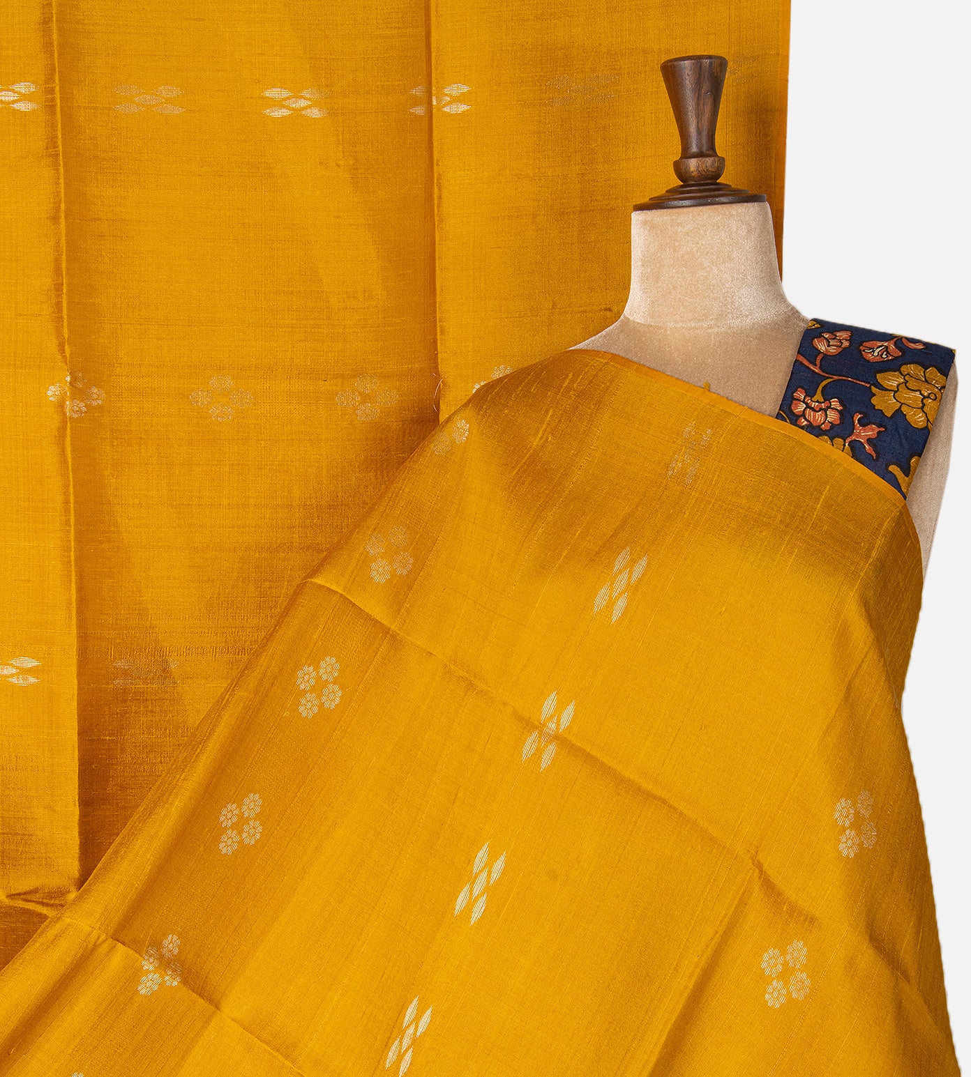 Yellow Raw Silk Saree