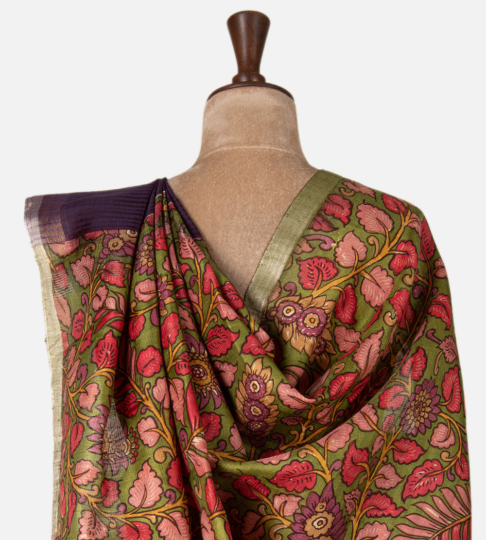 Purple Raw Silk Saree
