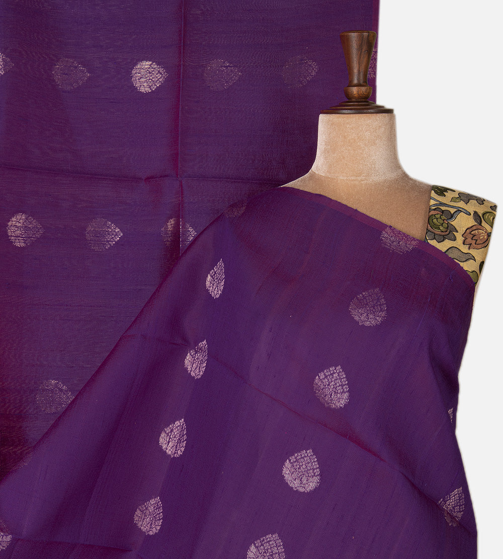 Purple Raw Silk Saree