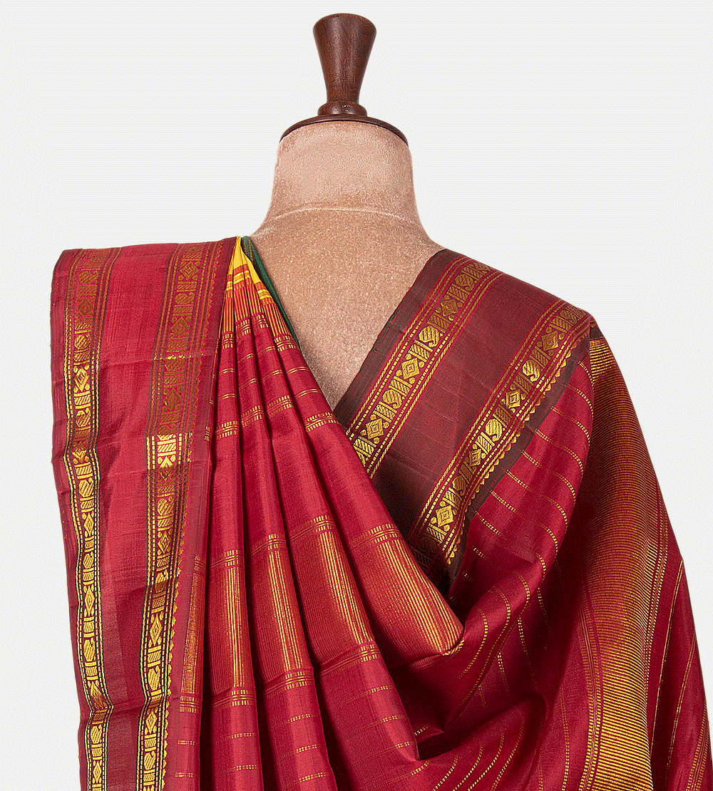 Yellow Kanchipuram Silk Saree