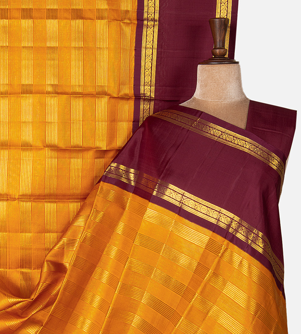 Yellow Kanchipuram Silk Saree