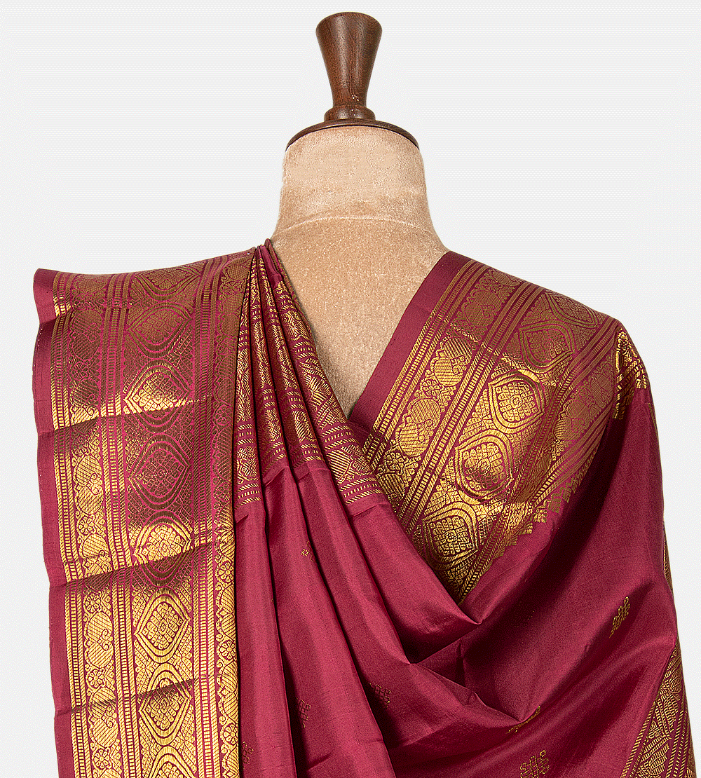Light Beige Kanchipuram Silk Saree