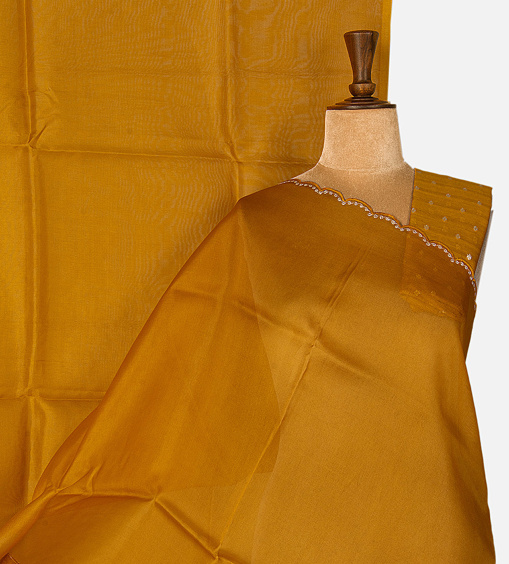 Yellow Organza Saree
