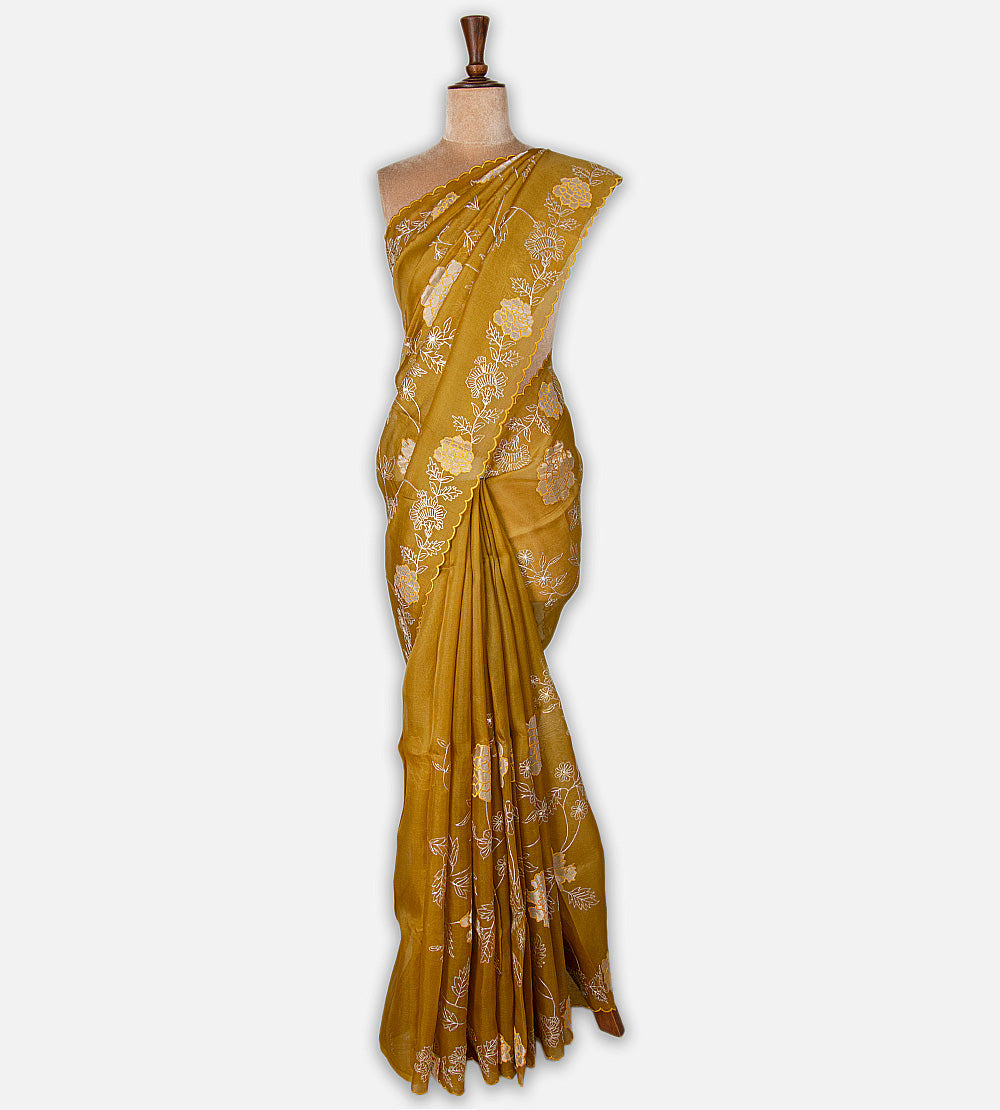 Gold Colour Organza Saree