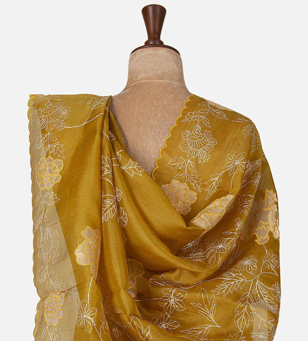 Gold Colour Organza Saree