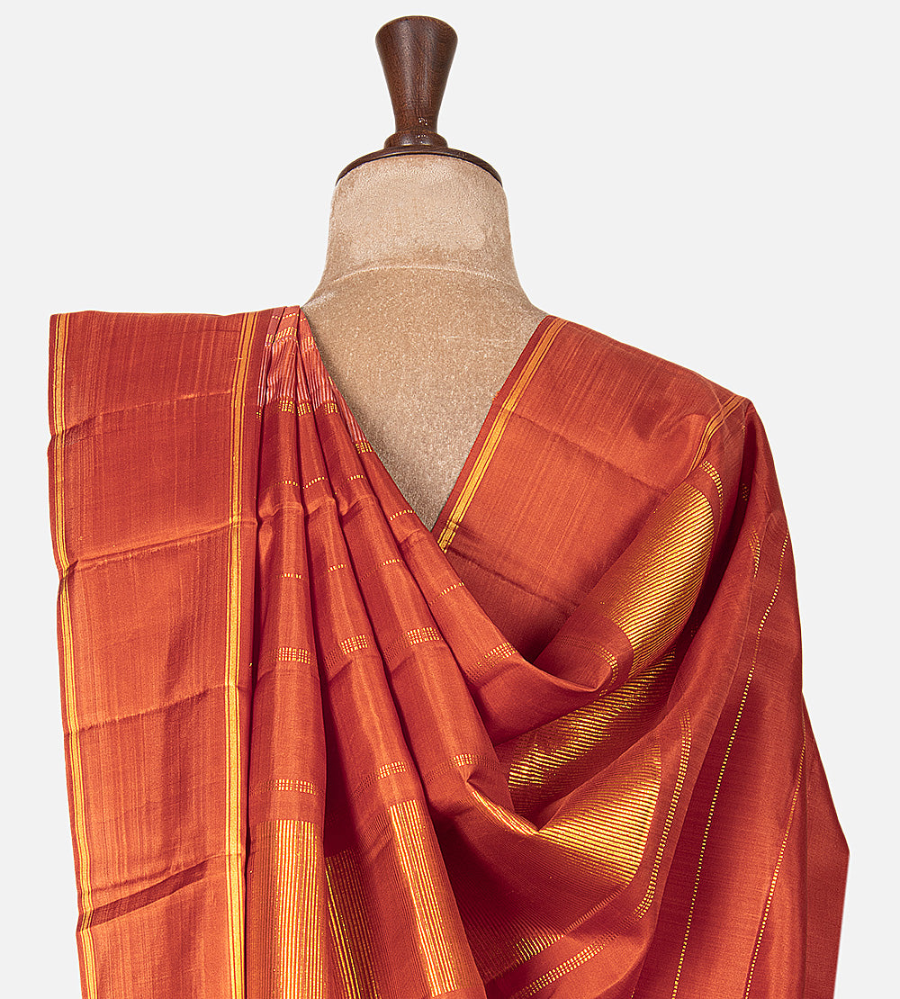Peach Kanchipuram Silk Saree