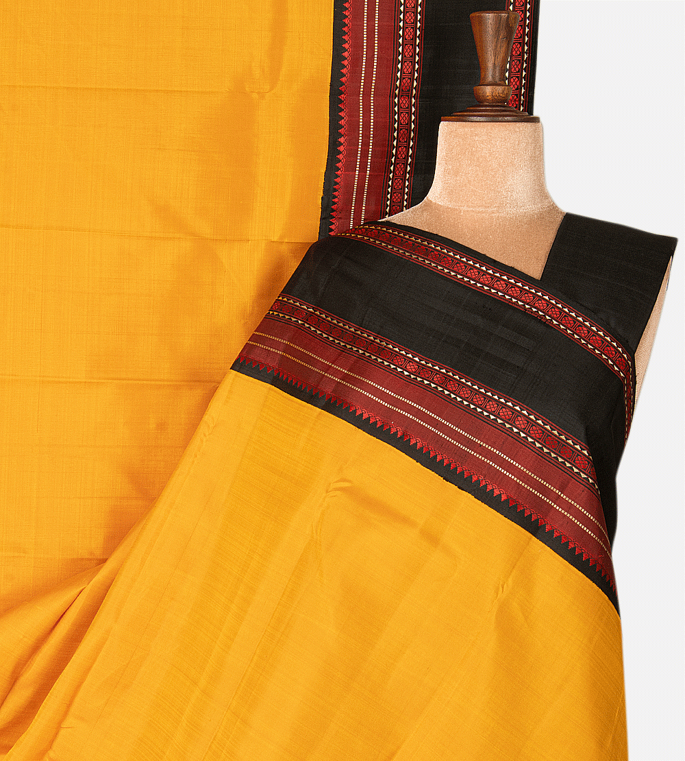 Yellow Kanchipuram Silk Saree