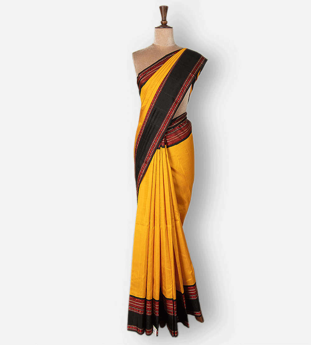 Yellow Kanchipuram Silk Saree
