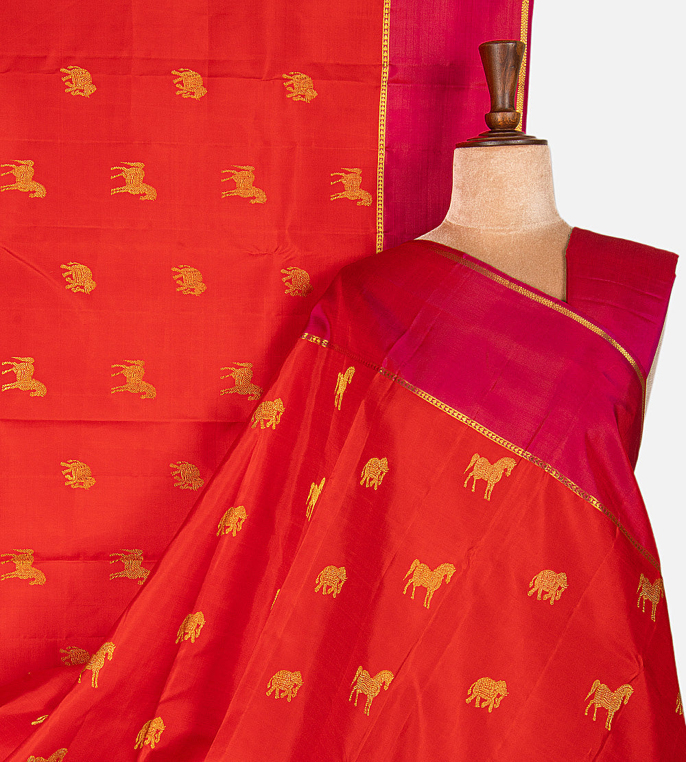 Red Kanchipuram Silk Saree