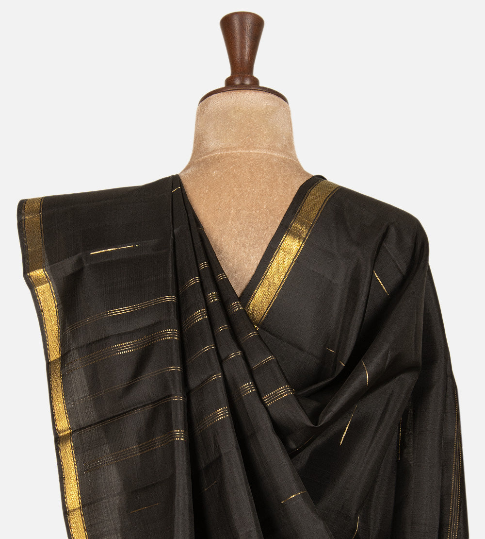 Black Kanchipuram Silk Saree