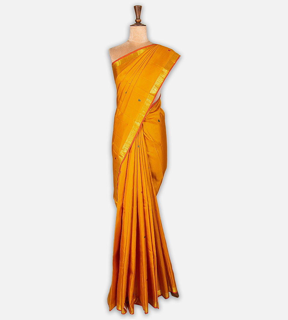 Yellow Kanchipuram Silk Saree