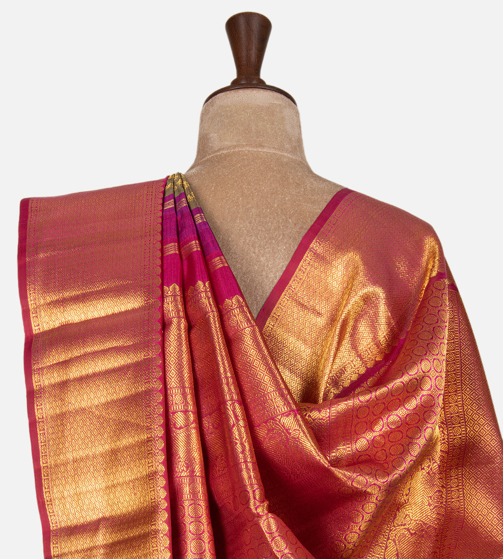 Green and Blue Kanchipuram Silk Saree