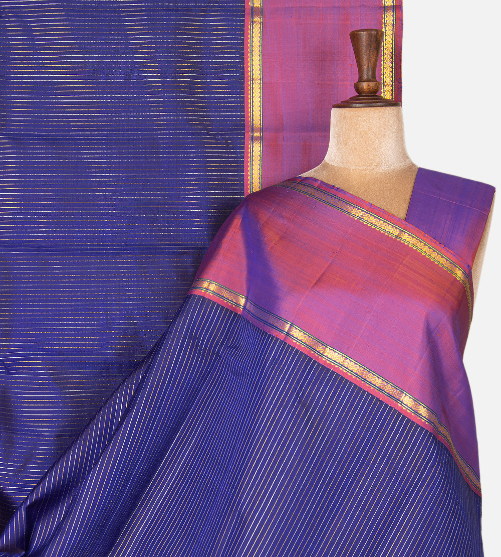 Blue Kanchipuram Silk Saree