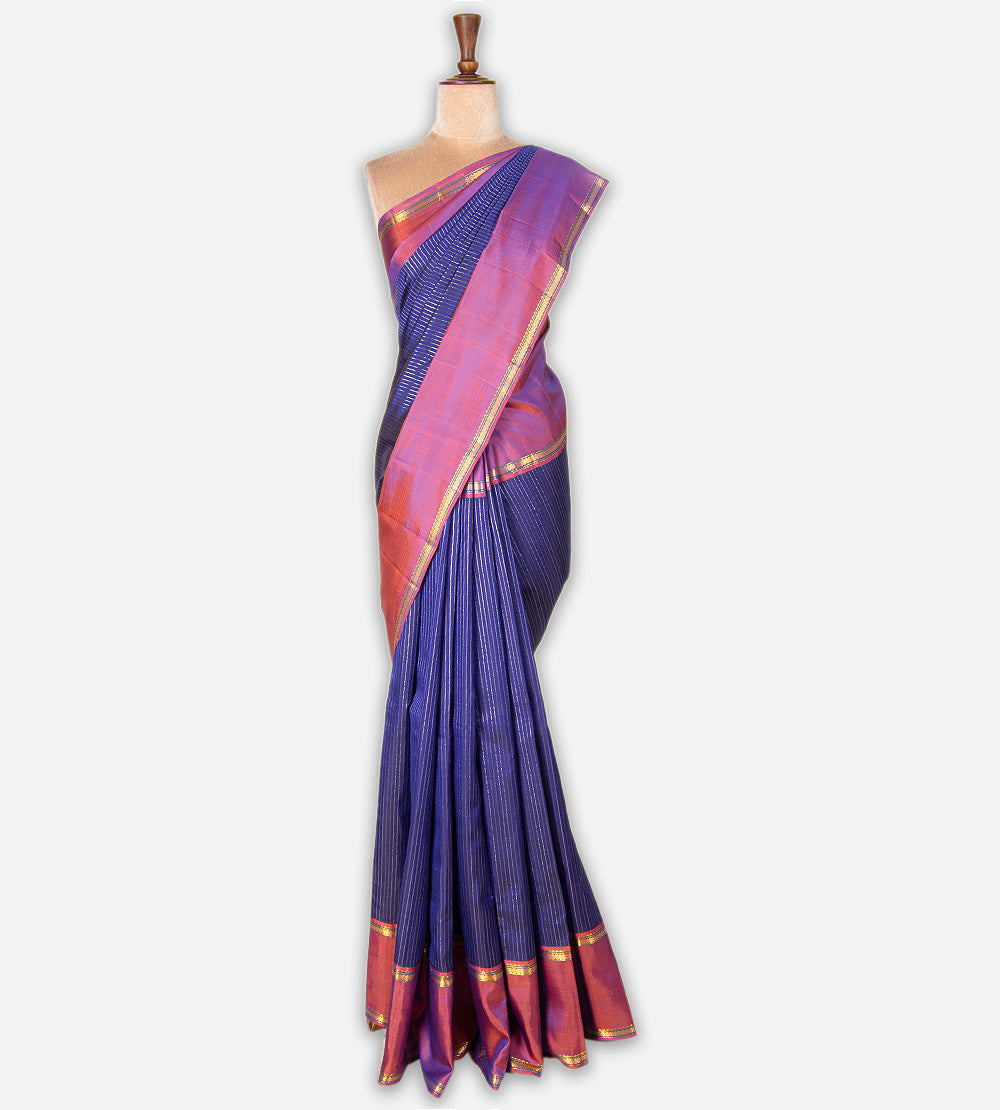 Blue Kanchipuram Silk Saree