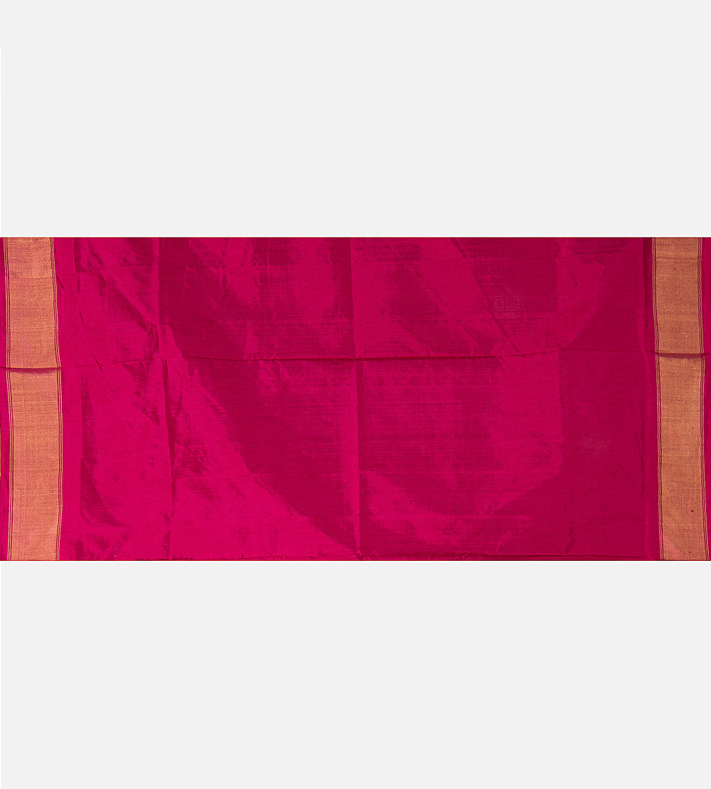 Pink Ikkat Silk Saree