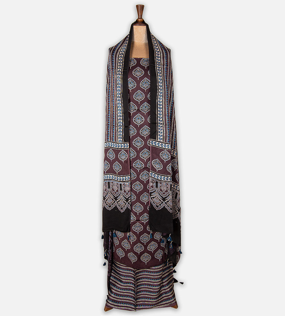 Aubergine Purple Modal Silk Salwar